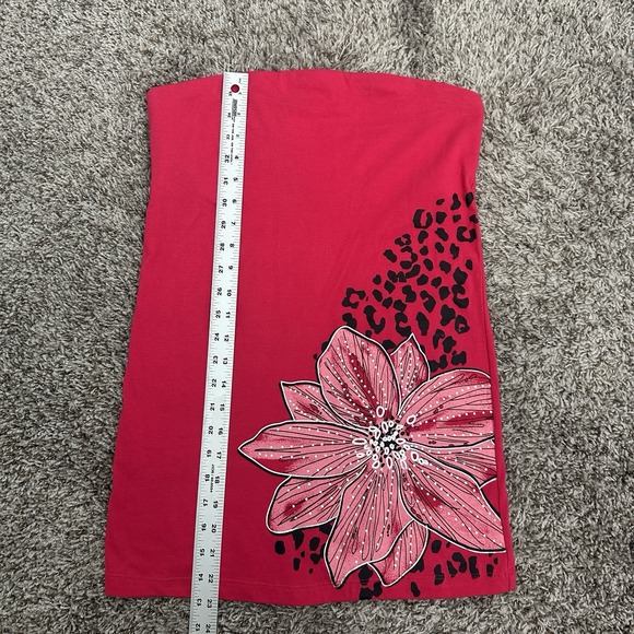 Rue 21 Womens Y2K Strapless Floral Tube Top Size L Cottagecore Fairy Whimsical - Picture 5 of 8